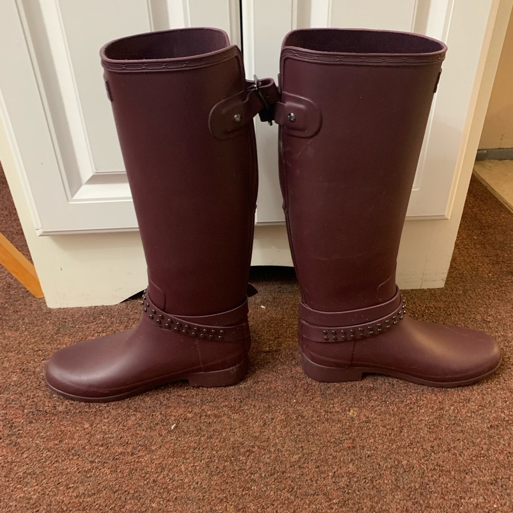 Hunter Refined Back Adjustable Stud Tall Boots